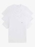 T-shirt met logo in 3-pack - Ivoor