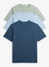 T-shirt met logo in 3-pack - Zwart