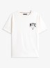 T-shirt met logo - Gebroken wit