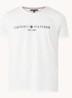 T-shirt met logoborduring en ronde hals - Wit