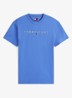 T-shirt met logoborduring - Blauw