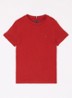 T-shirt met logoborduring - Dark Magma-XNN / Rood