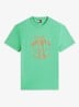 T-shirt met logoprint - Groen