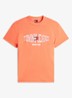 T-shirt met logoprint - Koraalrood