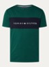 T-shirt met logoprint - Donkergroen