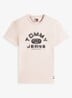 T-shirt met logoprint - Oudroze