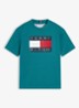 T-shirt met logoprint - Turquoise