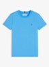 T-shirt met streepprint en logoborduring - Copenhagen Blue-C39 / Blauw