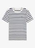 T-shirt met streepprint - Breton Ecru Dark Night / Donkerblauw