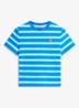 T-shirt met streepprint - Blauw