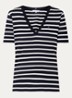 T-shirt met V-hals - Blauw
