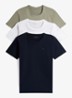 T-shirts met logo in 3-pack - Lindegroen
