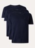 T-shirts met logo in 3-pack - Donkerblauw