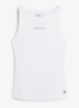 Tanktop met ribstructuur - Wit