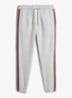 Tapered fit lounge joggingbroek met logoband - Lichtgrijs