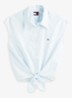 Top met knoopdetail - Lichtblauw