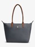 Tote shopper met logo - Donkergrijs