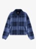 Vest van teddy met ruit dessin - Donkerblauw