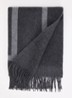 Monogram sjaal van wol 180 x 70 cm - Grijs