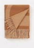 Monogram sjaal van wol 200 x 50 cm - Camel