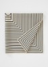 Sjaal van zijde met streepprint 55 x 55 cm - Beige