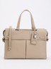 Agent Medium businesstas van leer met 13 inch laptopvak - unisex - Beige