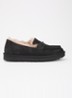 Ellis loafer van nubuck - Zwart