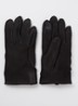 Handschoenen van leer met logo en touchscreen functie - Zwart