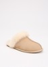 Scuffette II pantoffel met schapenvacht  - Zand