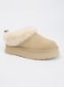 Tazzelle instapper van suède met plateauzool - Beige