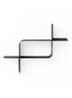 Wandplank 61 x 47 x 15 cm set van 2 - Zwart