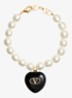 Coeur Royal parelarmband met hanger - Zwart