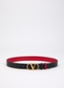 Reversible riem van kalfsleer - Rood