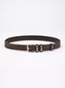 Riem van kalfssuède met studs - Bruin