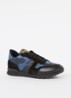 Rockrunner sneaker van leer met suède details - Blauw