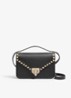 Rockstud Small schoudertas van kalfsleer - Zwart
