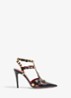 Studdy sandalette van geitenleer met studs - Zwart