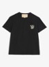 T-shirt met logoborduring - Zwart