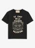 T-shirt met print - Zwart