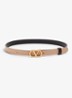 VLogo Signature reversible riem van kalfsleer - Zwart