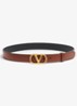 VLogo Signature riem van kalfsleer - Roestbruin