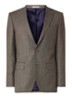 Ellis tailored fit colbert van scheerwol met micro birdseye dessin - Donkergroen