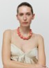 Big Pearl ketting - Watermelon marble