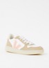 V-10 sneaker met suède details - Gebroken wit