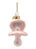 Fopspeen kersthanger 8 cm - Roze