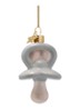 Fopspeen kersthanger 8 cm - Blauw