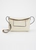 Penelope Slouch schoudertas van kalfsleer - Creme