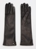 Senape handschoenen van lamsleer - Zwart
