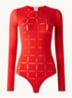 Anniversary stringbody met mesh - Rood