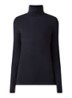 Aurora longsleeve van jersey met col - Donkerblauw
